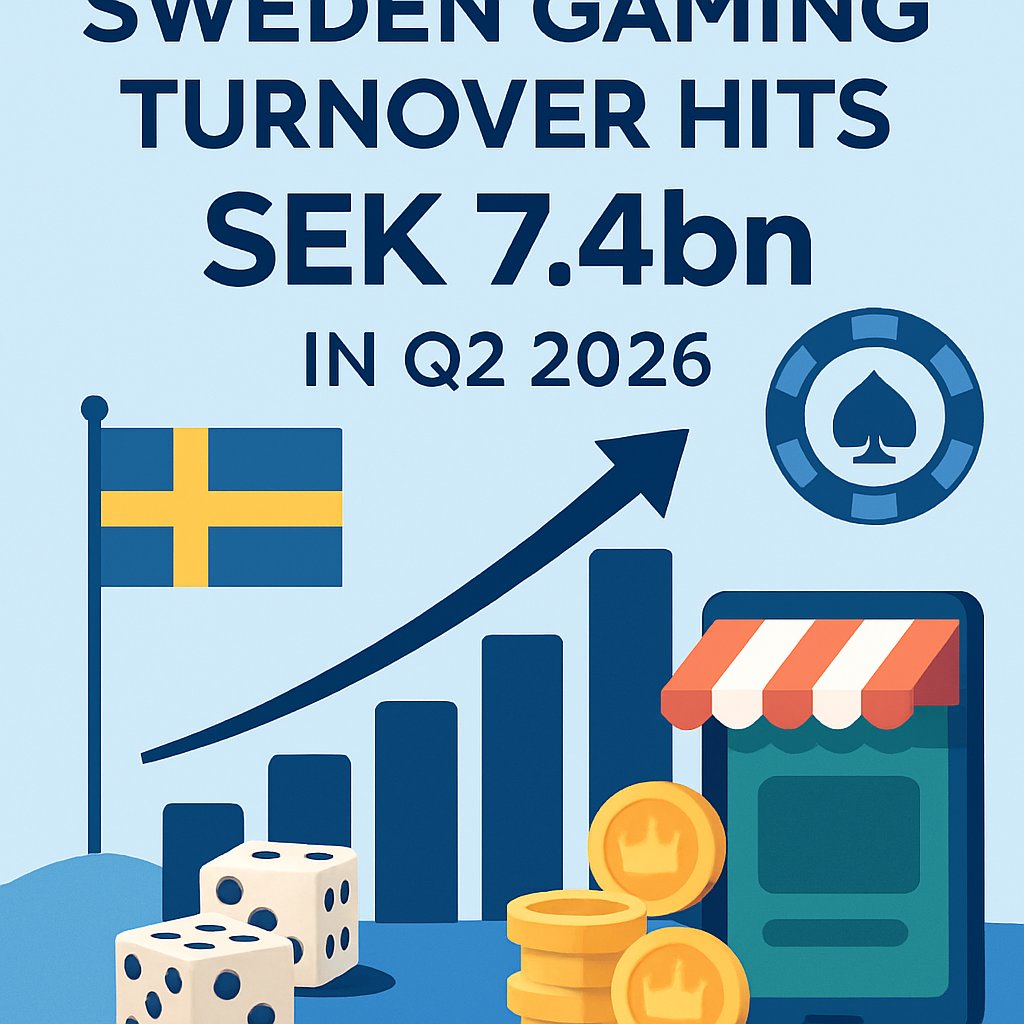 Sweden Gaming Turnover Hits SEK 7.4bn in Q2 2026